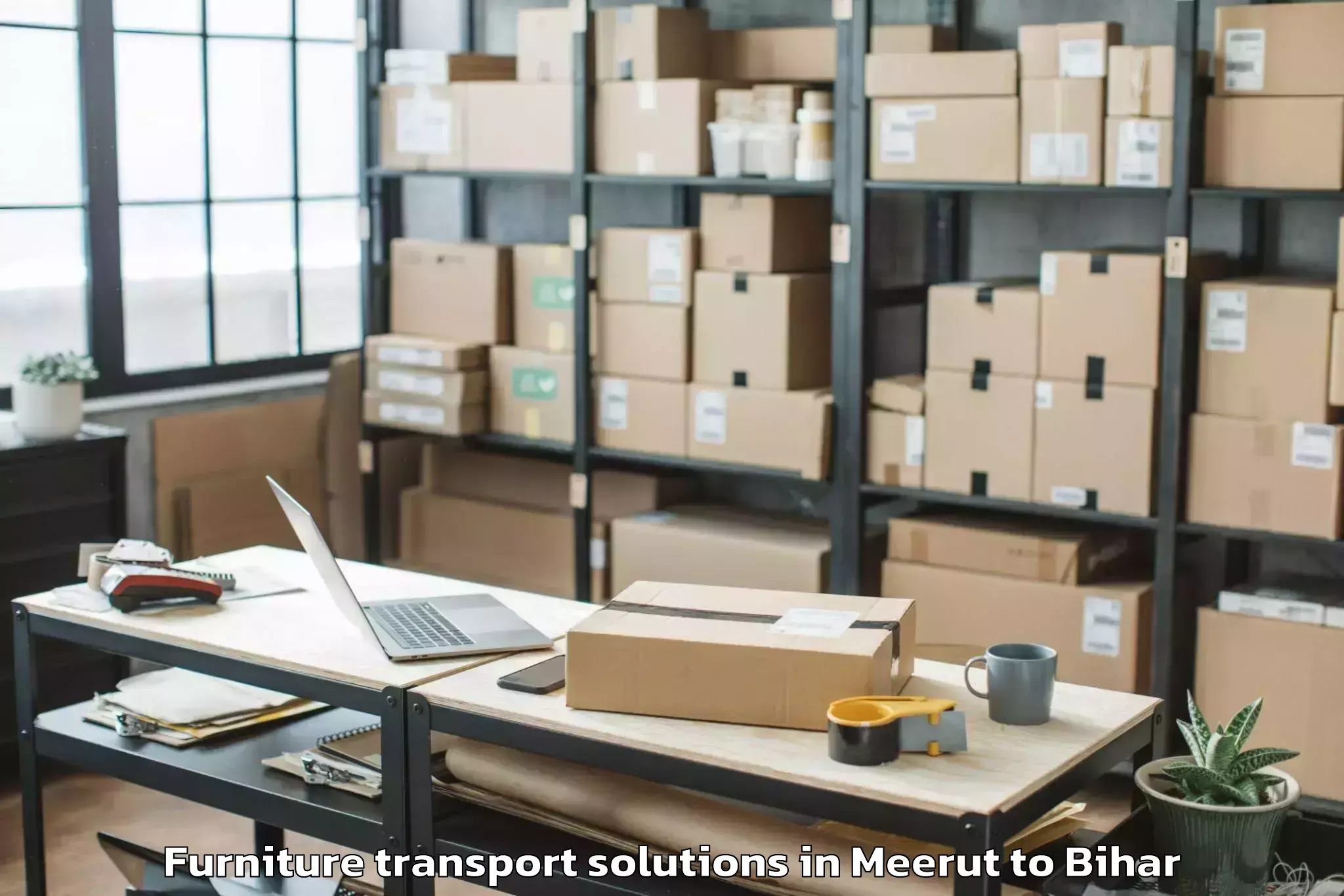 Top Meerut to Tan Kuppa Furniture Transport Solutions Available